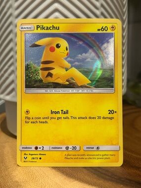 Pokemon Pikachu, 2017, Reverse Holo, Collectible, Fan Favorite